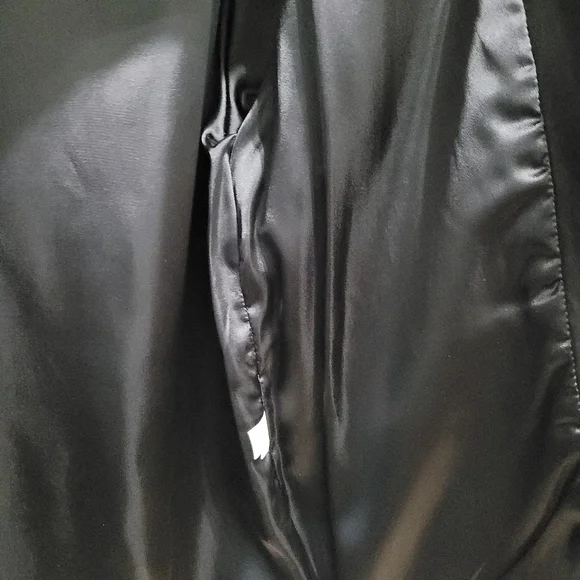 Vintage Leather Black Women's 1980's Jacket Blazer Retro shoulder pads - Picture 15 of 16